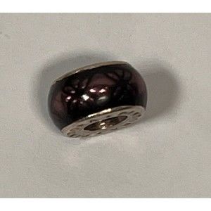 Genuine Pandora Charm Bead Purple Dew Floral Vintage Spacer ALE S925 791034EN31